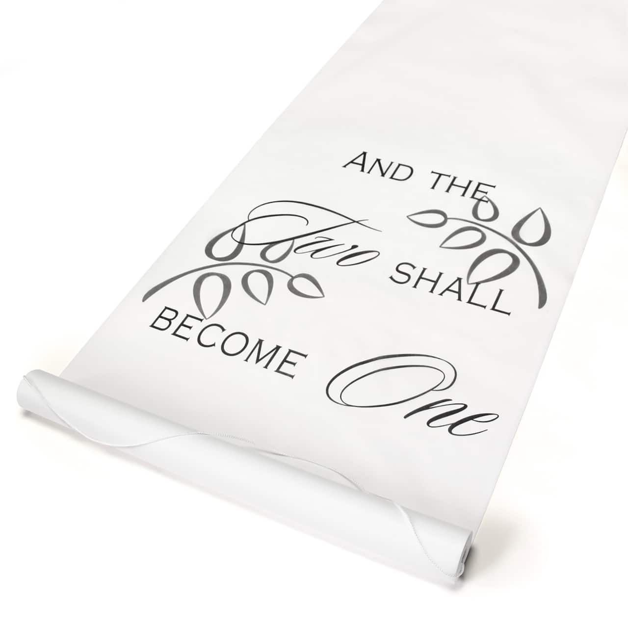 Hortense B. Hewitt Co. Two Shall Become One Aisle Runner, White